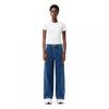 Calças Jeans Femininas/Senhoras de Corte Relaxado