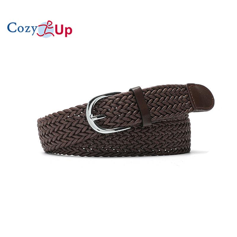 Twist Wax Rope Ladies Belt Retro Jeans Belt Dress Pin Buckle Belt