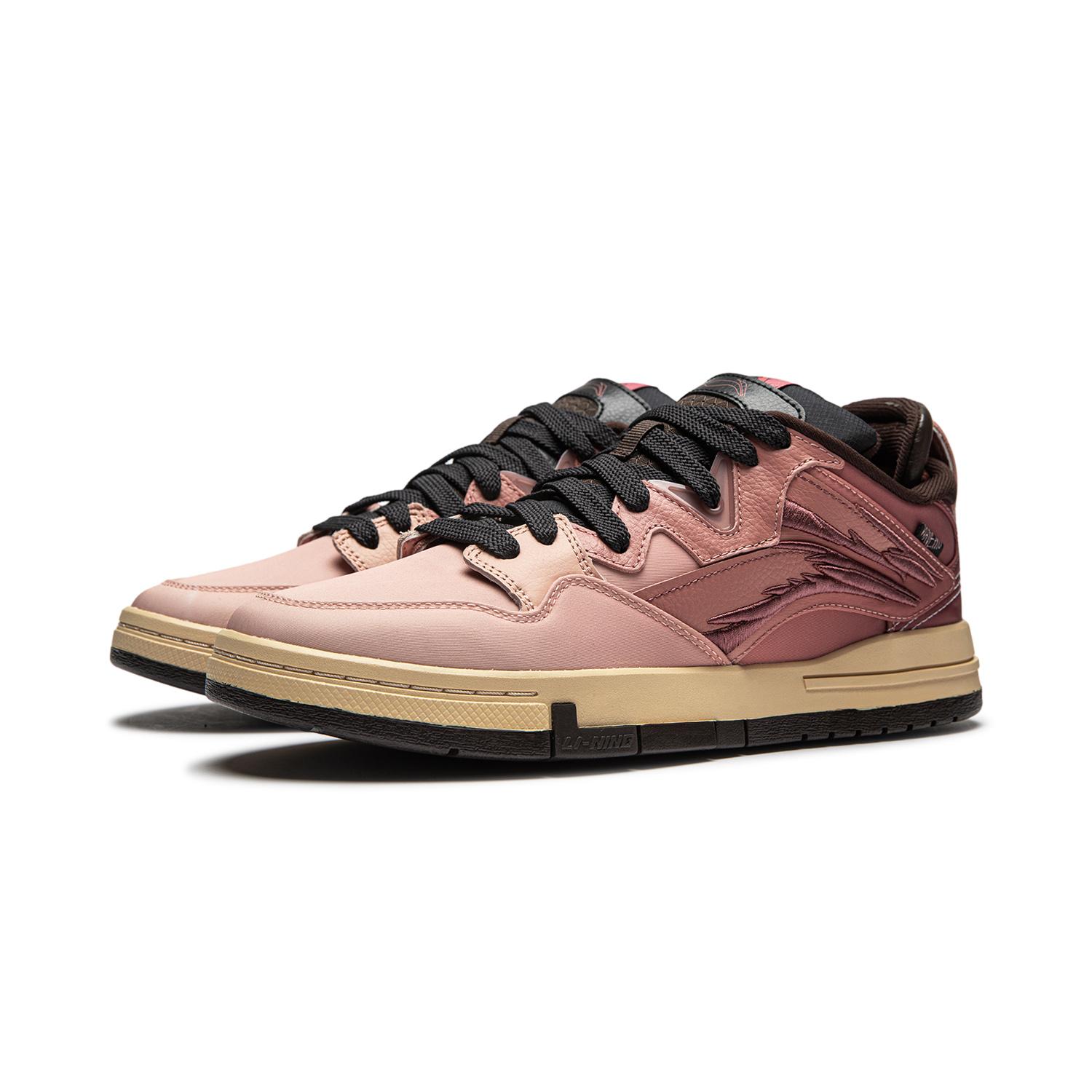 

Новые LiNing Wei Wu PRO Нескользящие Износостойкие Низкие кеды для скейтборда Мужские Новые Туманно-розовые AECU011-4 40