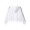 Adidas Three-Stripe Hooded Sports Jacket Women Jackets White IK8387
