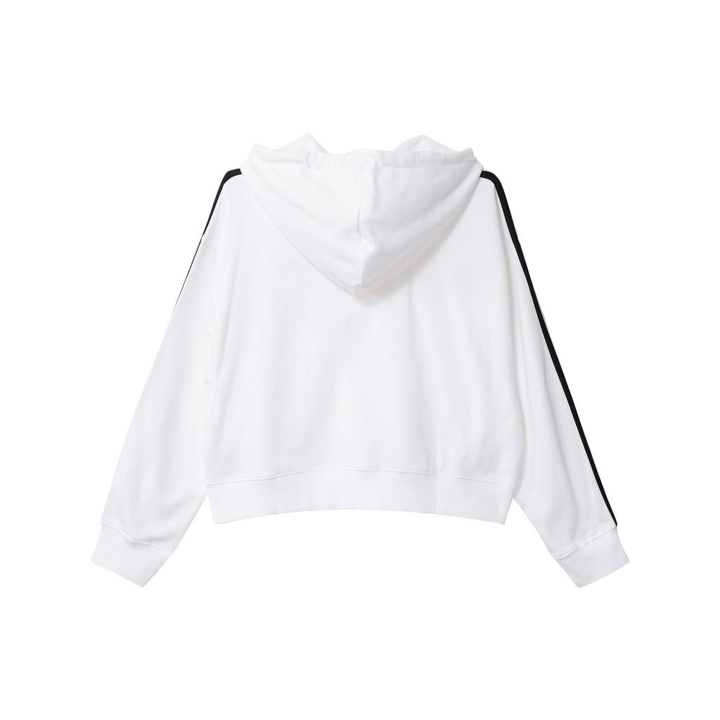 Adidas Three-Stripe Hooded Sports Jacket Women Jackets White IK8387