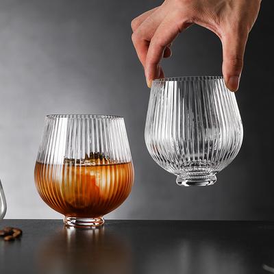 Vertical Glass Juice Cup  Iced American Coffee Cup  Creative Bubble Water Drink Cup Thick Transparent Water Cup