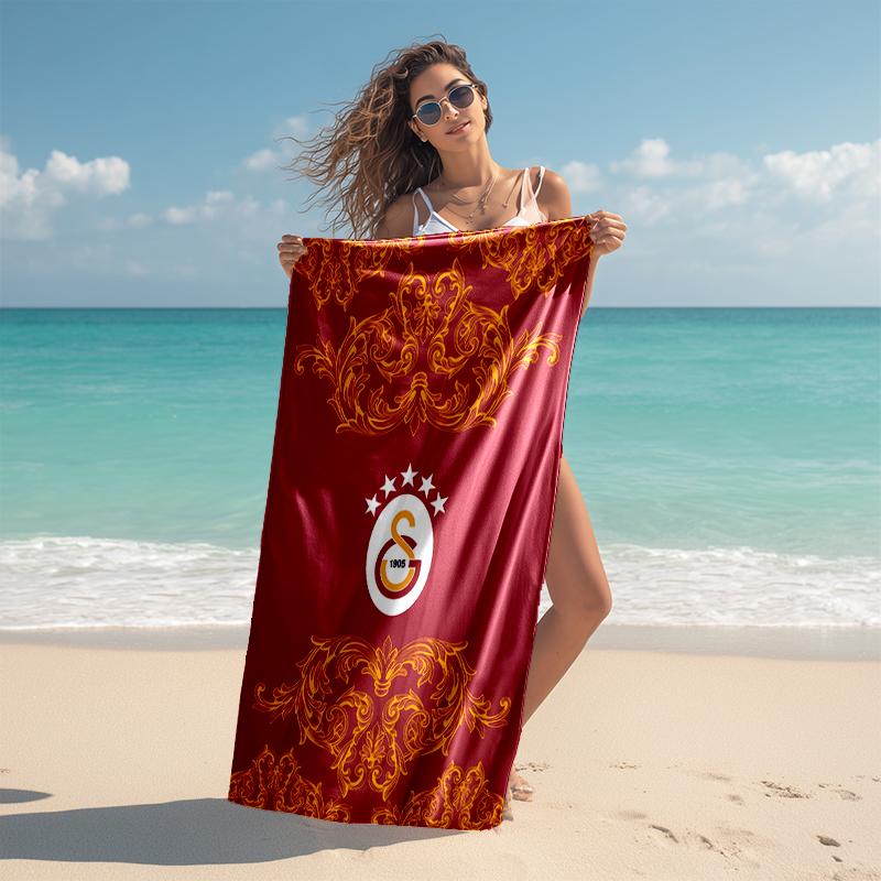 1 pièce Équipe de Football (2) Serviette de plage, Confortable et épaisse, et Serviette de natation/bain/pique-nique/camping, Convient aux plages en bord de mer