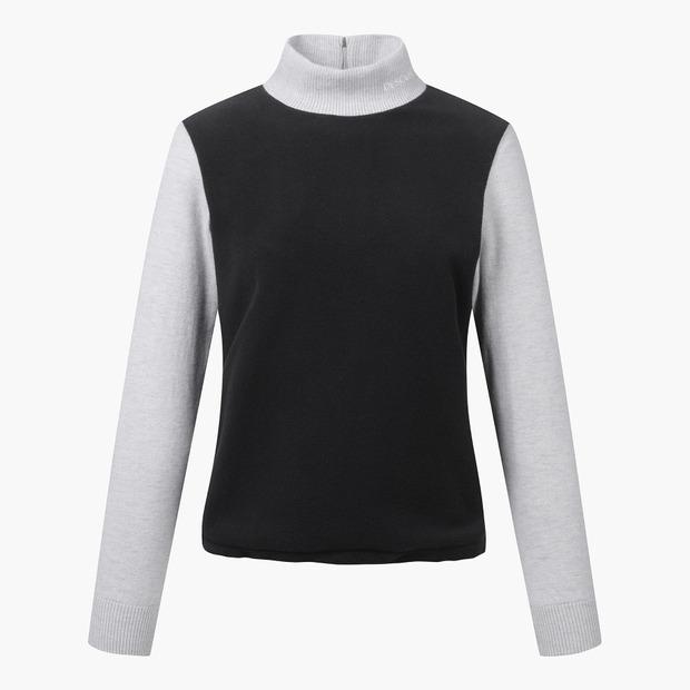 Descente Golf Women S Fur Hybrid High-Neck Knit /090