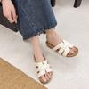 With French Seaside Beach One Word Skirt Cool Slippers Versatile Sandals Korean Slippers Women'S Summer Wear