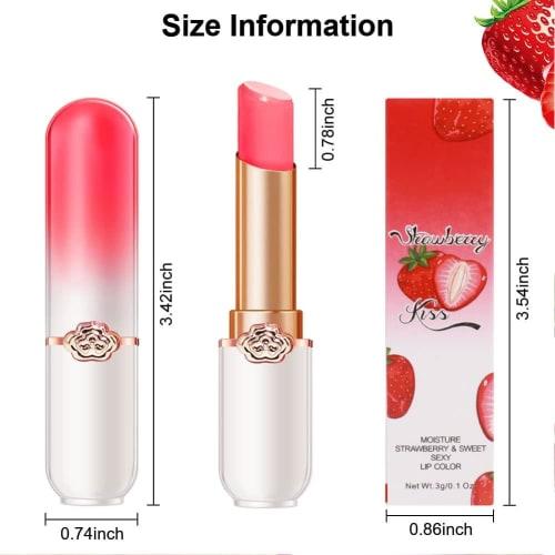 GECOMO OMGA Peach Girl Crystal Color Change Lipstick Moisturizing and Long-lasting 3g Jelly Lipstick G8006S Strawberry