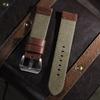 Handmade Nylon Leather Strap 20mm 22mm 24mm for Panerai for Omega Watchband Blue ArmyGreen Military Wristband Men Women Bracelet