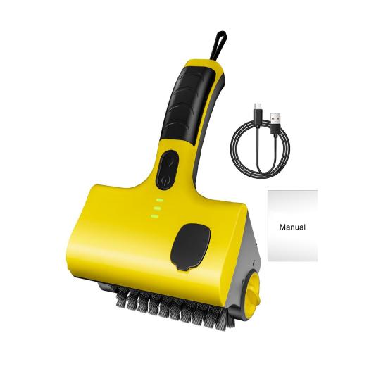Cordless Electric Grill Brush with Rotating Head 8V Power Rechargeable BBQ Cleaning Tool Stainless Steel Bristles Type-C Cable Portable Grill Bot for