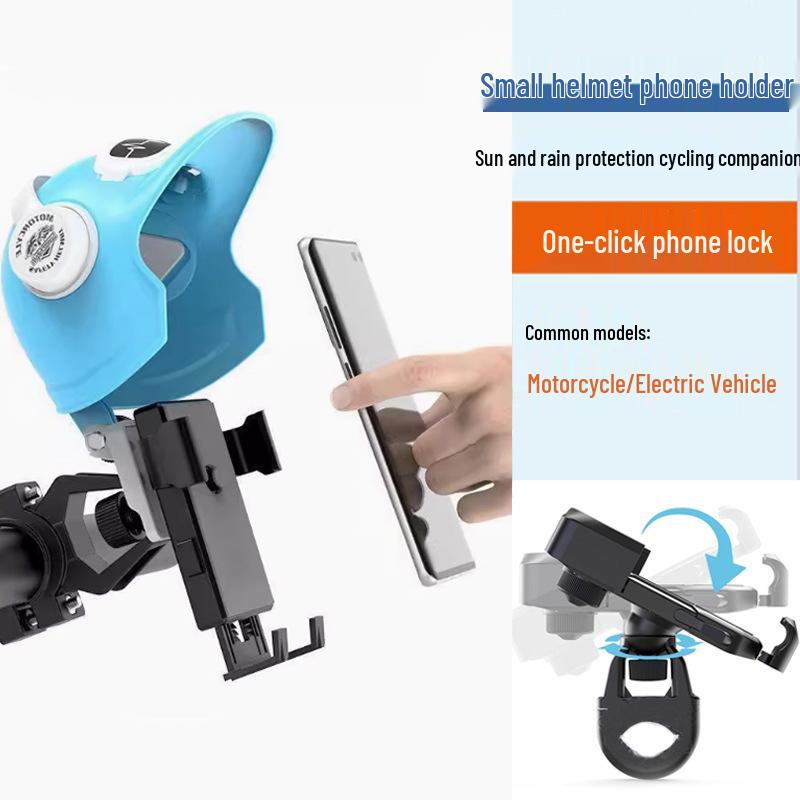 

Compact Waterproof Motorcycle & Bicycle Phone Holder with Sunshade for Food Delivery Riders