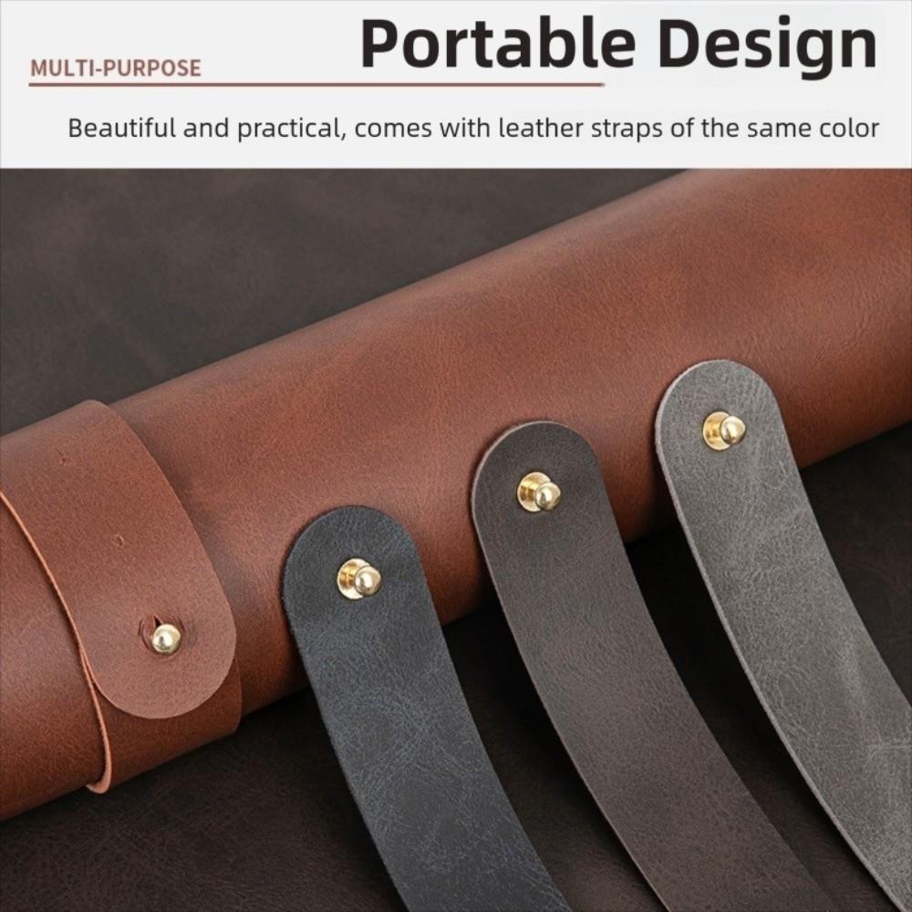 Leather Keyboard Mice Mat Non-slip Computer Laptop Mousepad Retro Mouse Pad  Home Office