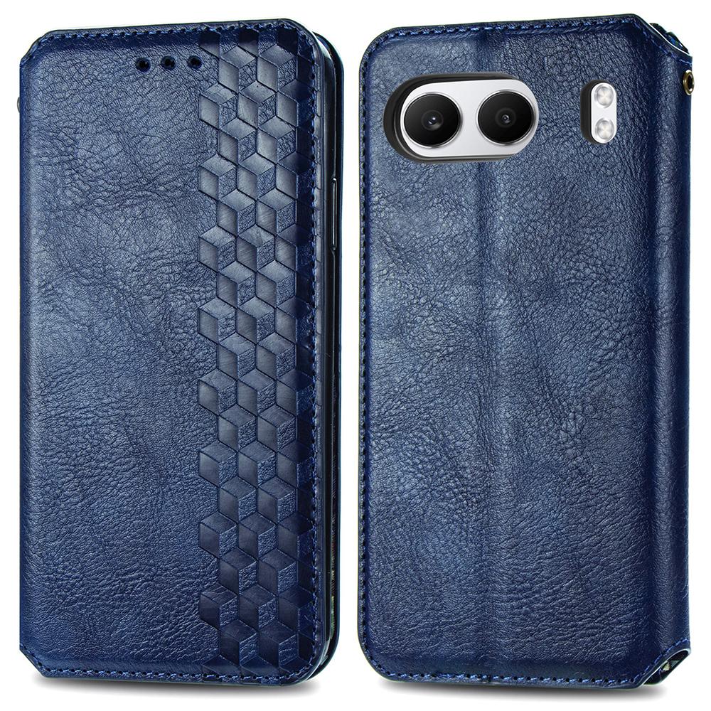 For OnePlus Nord 4 PU Leather Case Rhombus Imprint Wallet Stand Phone Cover