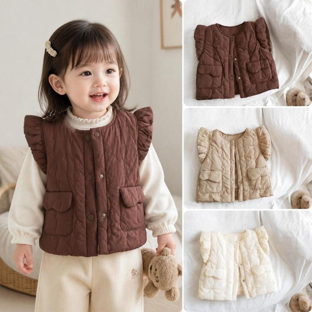 Cotton Padded Baby Cardigan Coat Flying Sleeve Toddler Padded Jacket Winter