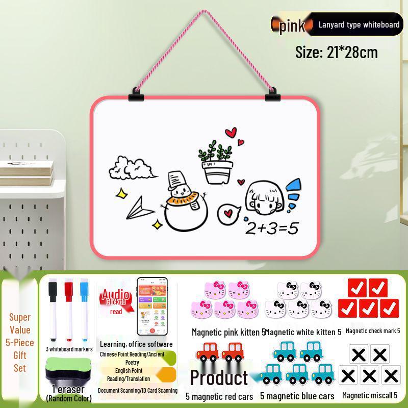 Double-Sided Magnetic Mini Blackboard: Erasable Wall-Mounted Teaching & Drawing Memo Board