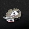 Funny Awesome Possum Shaped Brooches Grey Enamel Fierce Opossum Pins Animal Badge