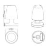 Lampe de table - TRIO - Dora - Blanc - 13 cm - IP44 - Rechargeable USB