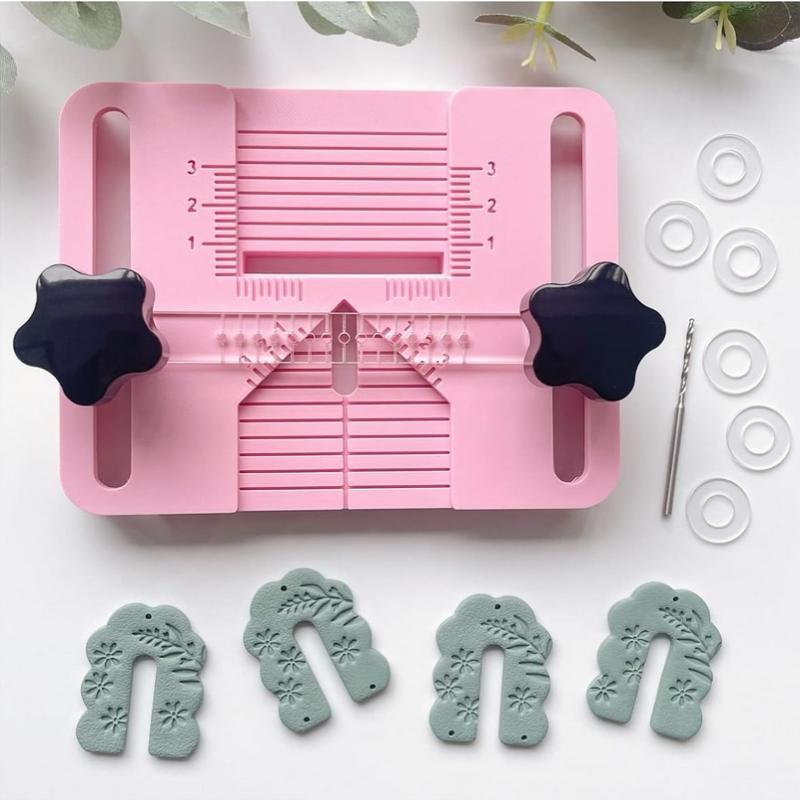 Polymer Clay Earring Drill Guide Piercing Tool For Clay Beads Hole Positioning Design Wear Resistant For Diy Jewelry Making