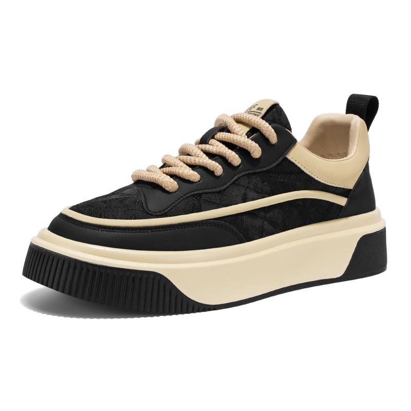 Fashion Shoes for Men High-quality Four-season Leather Sneaker Surface Waterproof Platform Board Shoe Fashion Men Shoe Zapatillas Hombre