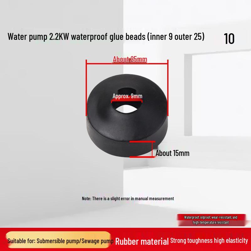 Submersible Pump Rubber Seal Kit: Power Cord, Waterproof Rings, Abacus Beads