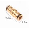 2 Way Quick Coupling Brass Garden Hose Repair Connector Adapter Mender for Irrigation  Hot Selling