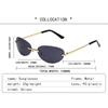 Neutral New Rimless Cat Eye Sunglasses Ladies Retro Fashion Luxury Brand Designer Sunglasses Outdoor Sun Travel Essentials