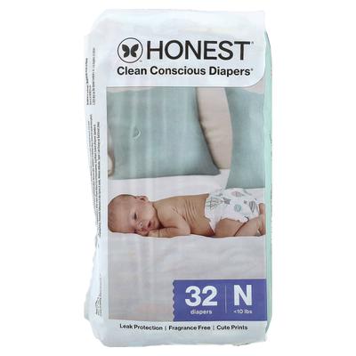 Clean Conscious Diapers® Newborn, Under 10lb, Best of All, 32 Diapers