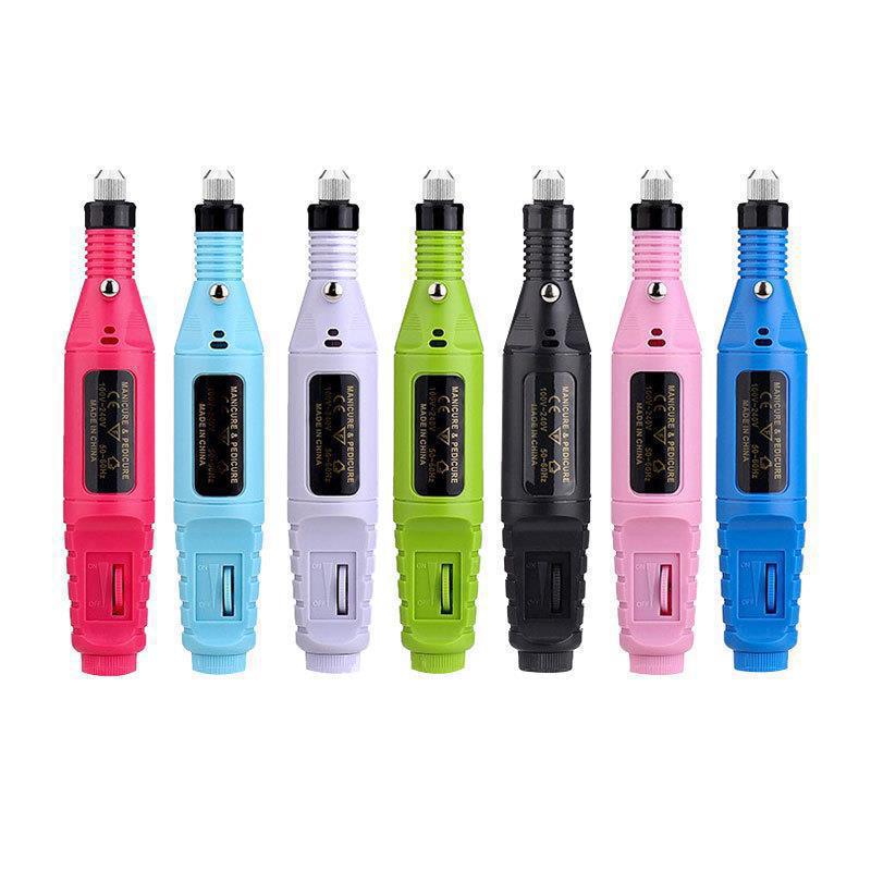 Electric Nail Drill Portable Pen-Style Nail File Mini Manicure Grinder Adjustable Speed Nail Buffer