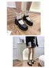 Women's Patent Leather Mary Jane Loafers - Spring 2022 British College Style, High Heel, Round Toe, Thick Sole