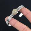 Sterling Silver Pear Golden Rutile Stone Sister Engagement New Bangle Bracelet