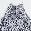 2024 Summer Off-Shoulder Women's Print Halter Dress
