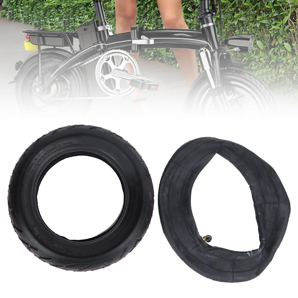 10 Zoll 10x3.0 Gummi Außen- und Innenschlauch Verdicktes Luftrad für Elektroroller Upgrade-Teile