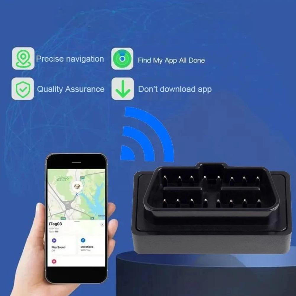 Mini OBD GPS Tracker For Apple With Find My App Car Anti Loss Device Real Time Location GPS Locator Plug In Version Lifetime Free System