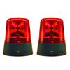 Tropchou Rotating Warning Set of 2 AA Battery Construction Light, 360-Degree Rotation, LEDs, Operated, Safety, Guidance, Security, Site, (2 Red)