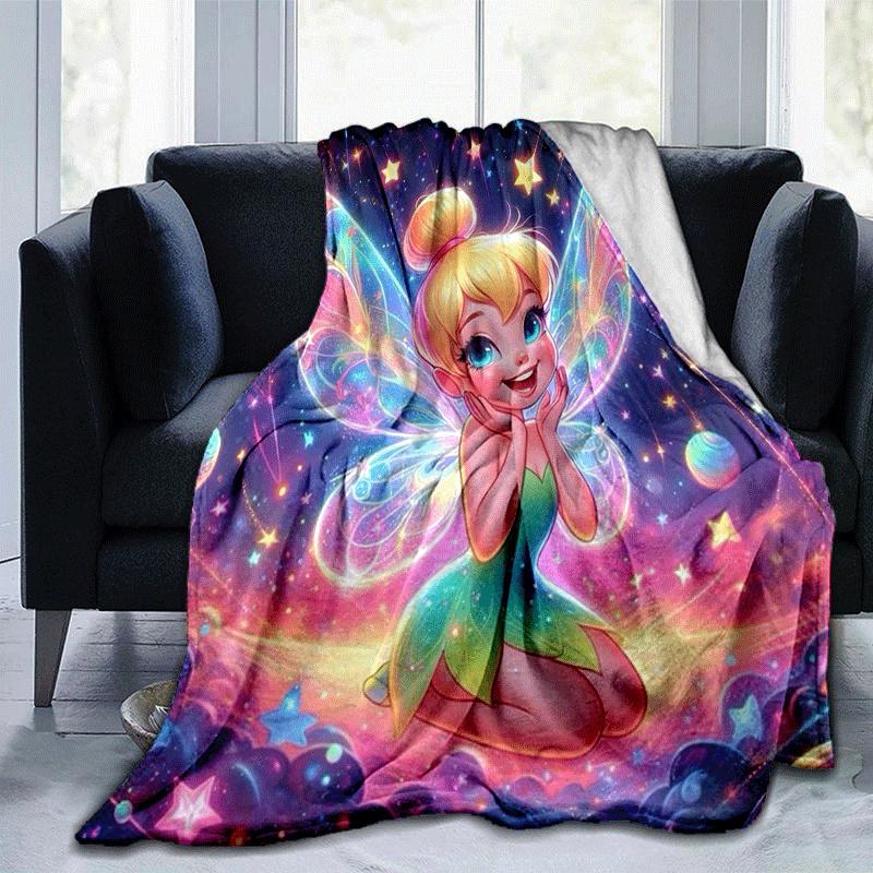 1pc Tinker Bell Printing Blanket - Soft, All-Season Throw for Office Blanket, Car, Travel