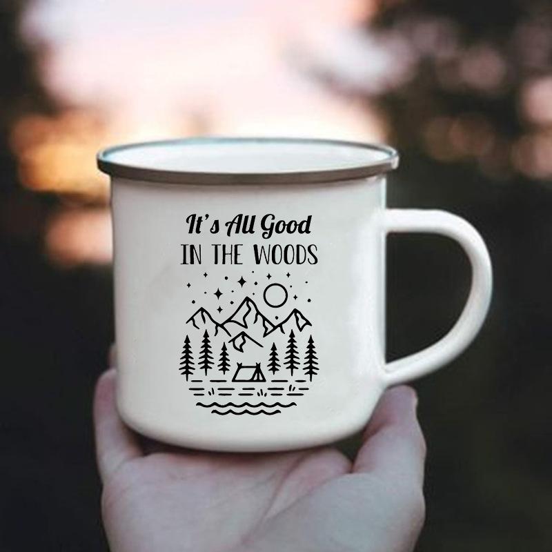 L Love You To The Mountains and Back Enamel Cups Coffee Wine Mug Stainless Cup Drinkware Cupshe Personalized Gift Friends Mugs
