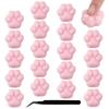 GOKEI Patas de Gato de Silicone Brinquedo de Apertar Conjunto de 20 com Pinça e Textura Calmante Peças de Patas de Gato para Decoração Presente para Alívio do Estresse Pata Rosa Cereja