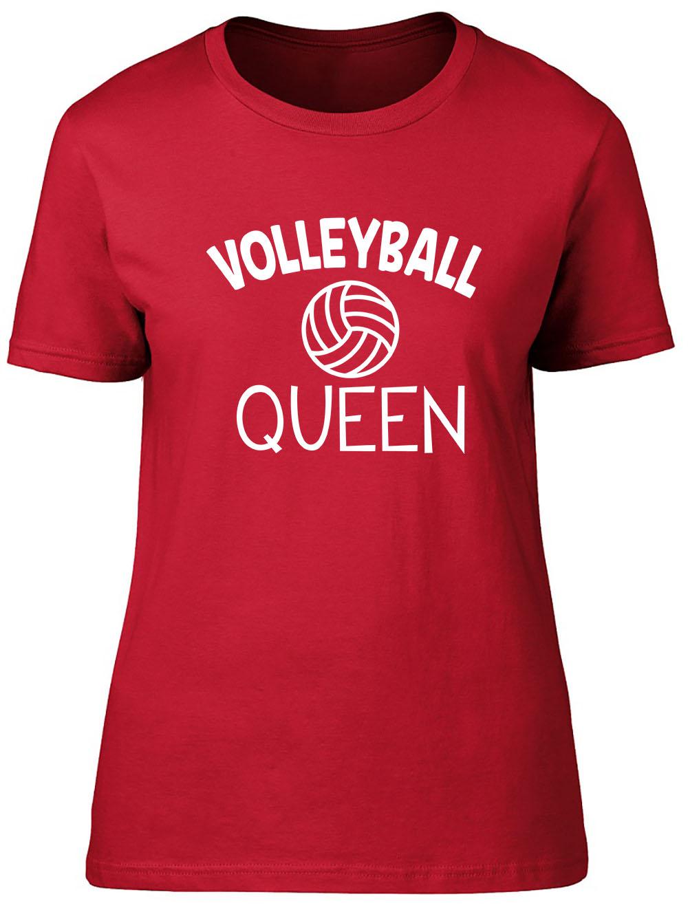 Volleyball Queen Fitted Unisexs Ladies T Shirt 2XL