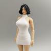 HAMRETHYPPZ 1/12 Scale Casual Dress-up Clothes Set Men and Women White Sexy Dress Kabuki Skirt Tight Mini Skirt Head and Body Not Included