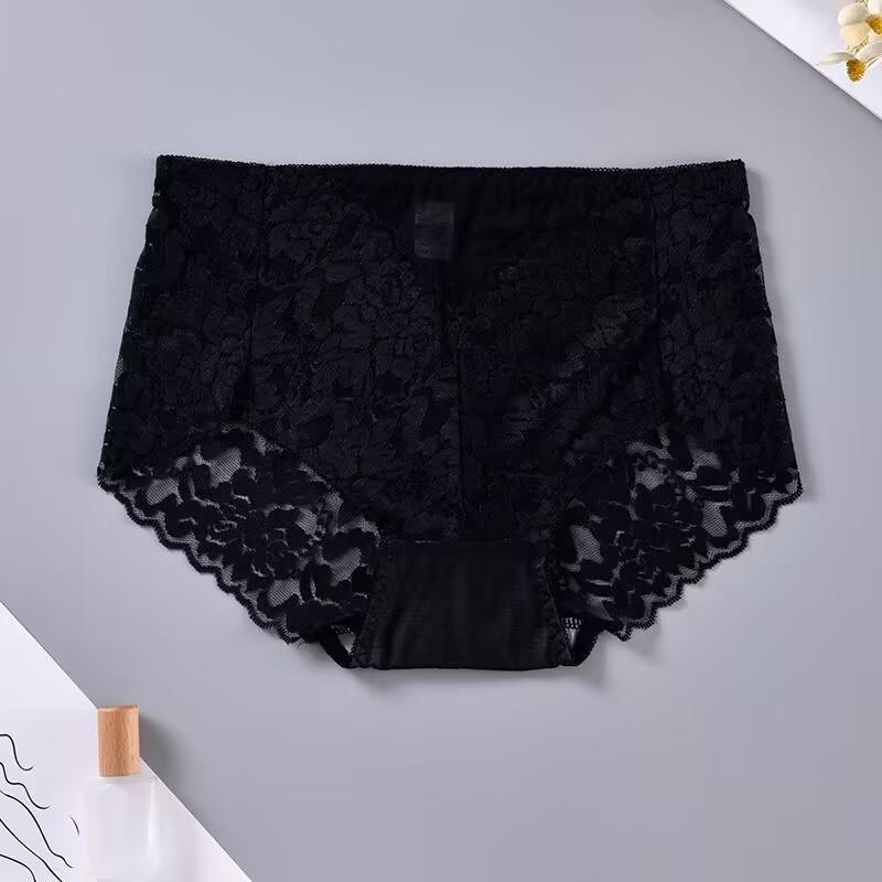 

Женское нижнее белье больших размеров с кружевными треугольными чашечками и средней посадкой — подходит для людей весом до 280 фунтов 3XL чёрный