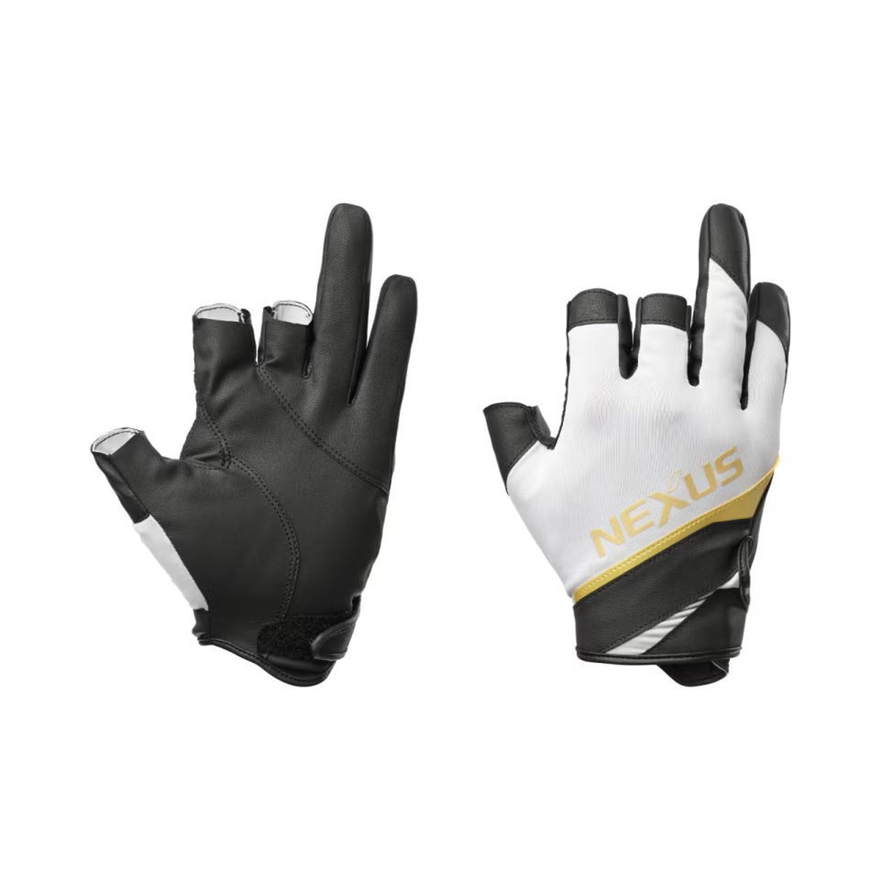Shimano Nexus Stretch Size M Gloves, 3-Finger Cut, GL-104Y, Gray, серый