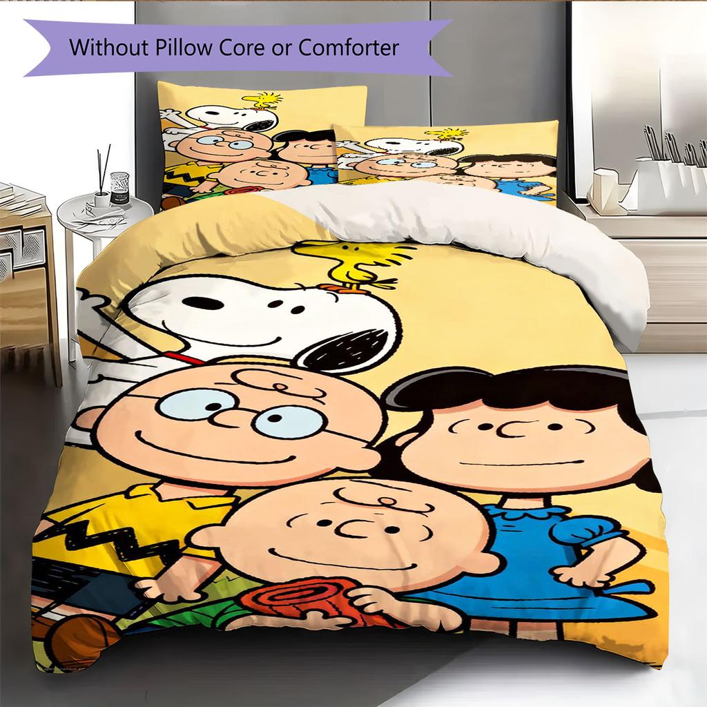 Snoopy Family Portrait Comfortable and Warm Bedding Set The Perfect Choice for Decorating Your Bedroom and Creating A Happy Home