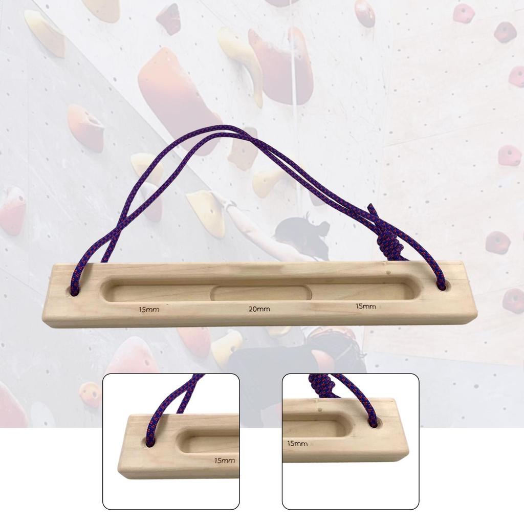 Rock Climbing Training Board Wood Hangboard Portable Finger Workout For Climbing Safety Supplies