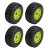 4pcs 1/10 RC Short Course Truck Tires Plastic Rubber 113mm Diameter RC Accessories for ARRMA Green