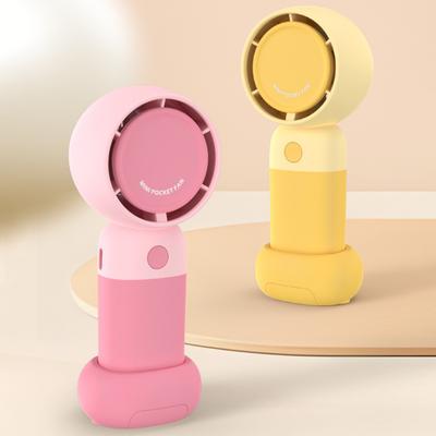 Small Handheld Fan Quiet 3 Speed Adjustable USB Rechargeable Summer Cooling Fan Portable Travel Mini Personal Fan Phone Holder