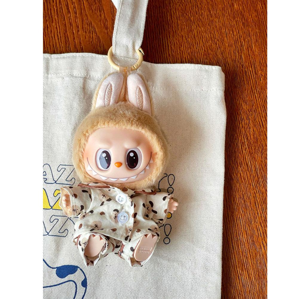 Set Pijama Labubu Mare și Mică Primăvară Toamnă Set Haine Păpușă Breloc Rafinat la Modă Accesorii Decor Păpuși