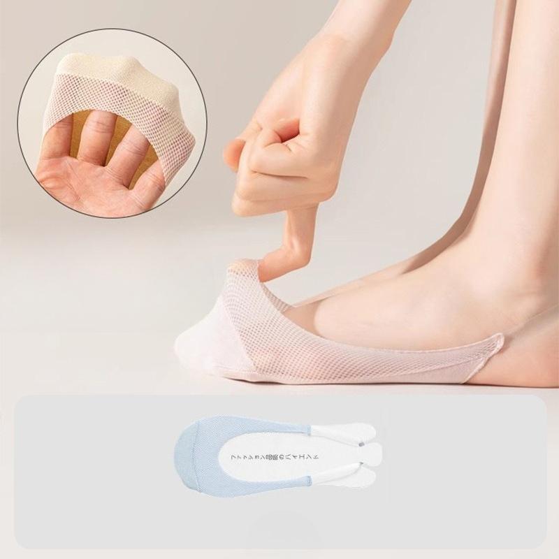 Seiden-Unsichtbare Strümpfe, Damen Sommer Leichte Netz-Riemen zum Hineinschlüpfen Anti-Rutsch Rutschfeste Dünne Style Socken für High Heels