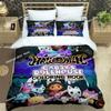 G-Gabby's Puppenhaus Bettwäsche Set Bedruckte einzelne Decke Tagesdecke Bettbezug Kissenbezug 3-teilige Sets Kinder Erwachsenengröße