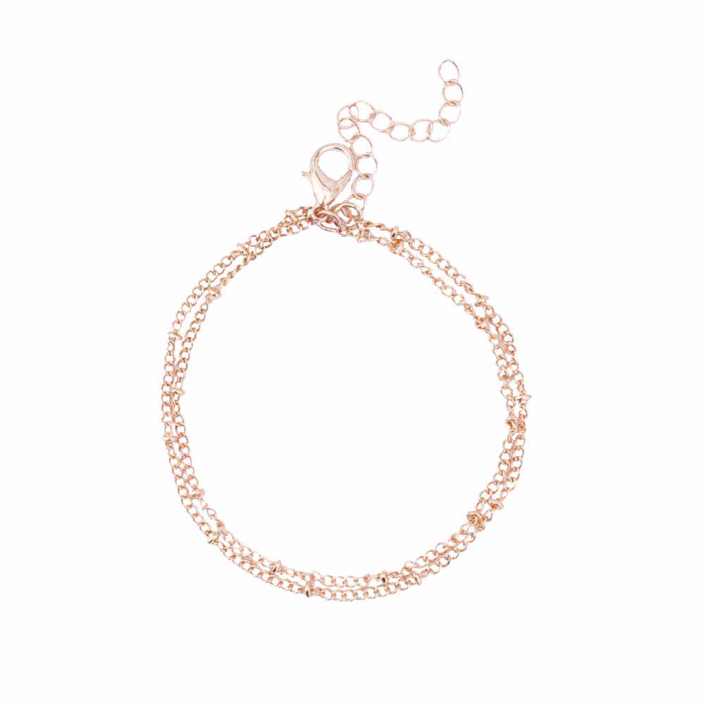 

Модный простой многослойный браслет из бисера из сплава, женский очаровательный ювелирный подарок для вечеринки золотой