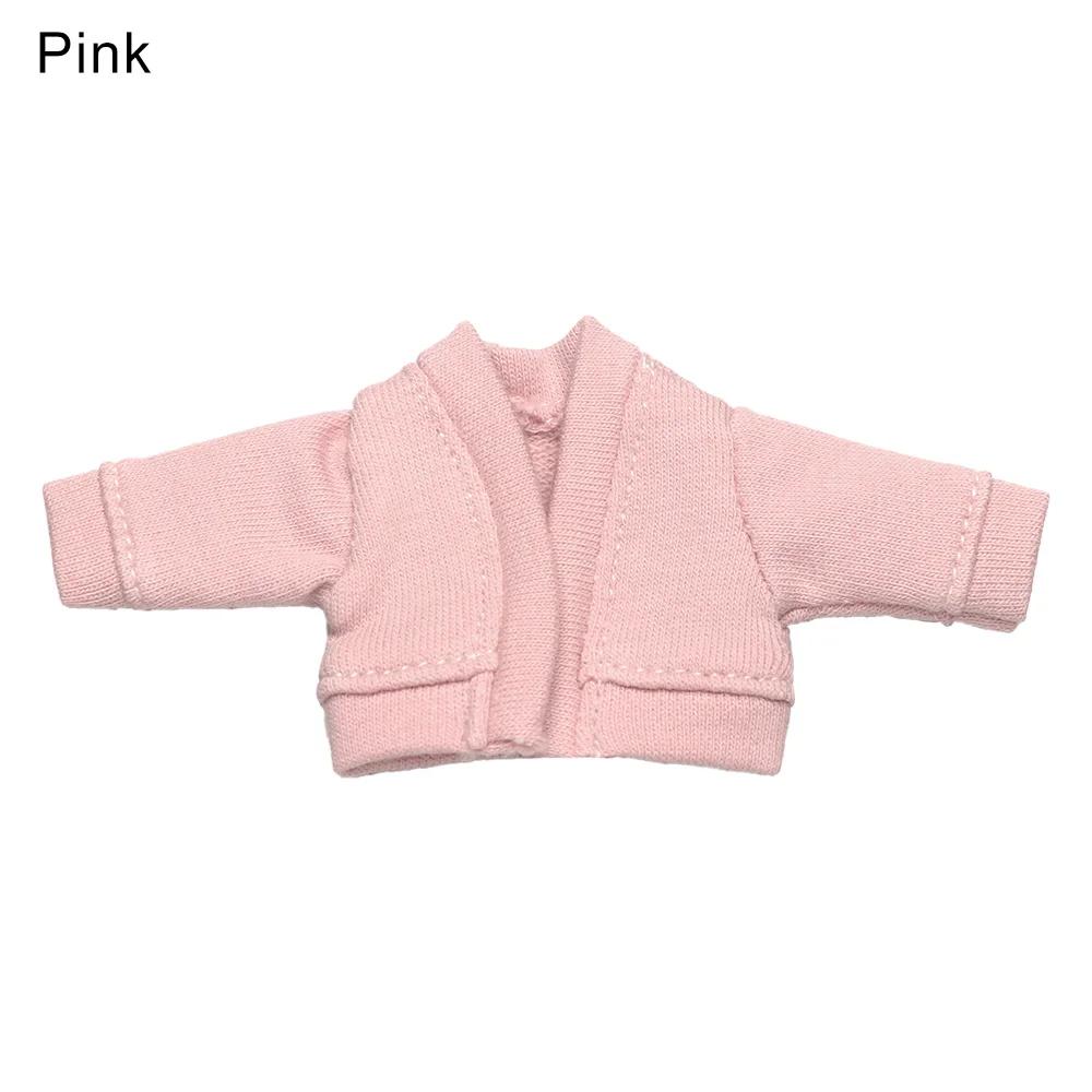 Lace Collar Sweater 1/11 1/12 Doll Mini Cardigans OB11 Doll Accessories Tops Handmade Knitted Sweater Casual Dress Clothes