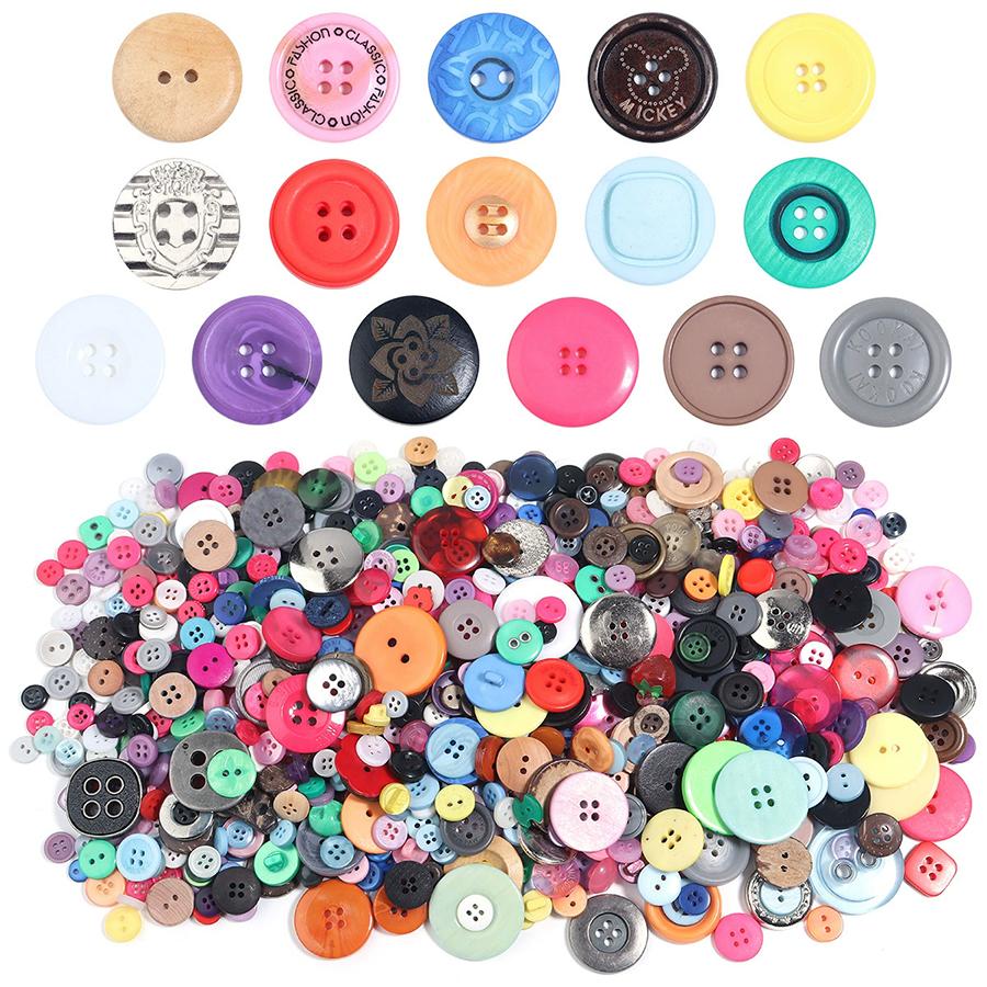40/80pcs 0.7-2.5cm Round Plastic Button for DIY Crafts Sewing Household Sewing Accessories Clothing Decoration Button