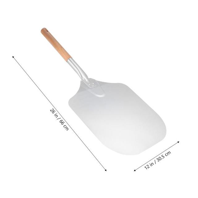Pizzaskallspade med trehåndtak Kakespade Osteskjærer Peels Lifter Tool Pizzaspade Baking Konditorverktøy